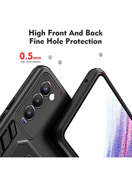 Tecno Camon 18P Siyah Için Zırh Tutucu Telefon Kılıfı (Yurt Dışından) fırsatları