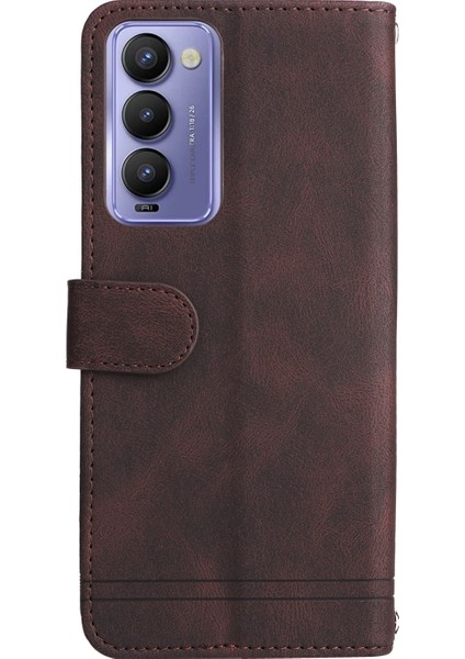Tecno Camon 18/18 Pro Kahverengi Için Pu Kılıf (Yurt Dışından)