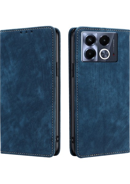 Infinix Note 40 5g Mavi Için Rfıd Hırsızlığa Karşı Deri Kılıf (Yurt Dışından)