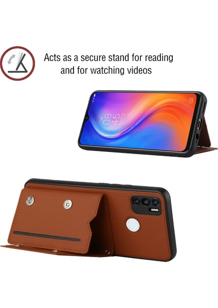 Tecno Spark 5 Air / 6 Air Brown Için Pu + Tpu + Pc Kılıfı (Yurt Dışından) fırsatları