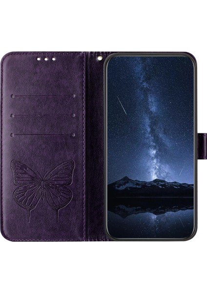Tecno Spark 30 5g / Pova 6 Neo 5g Koyu Mor Için Kabartmalı Pu Kılıf (Yurt Dışından)