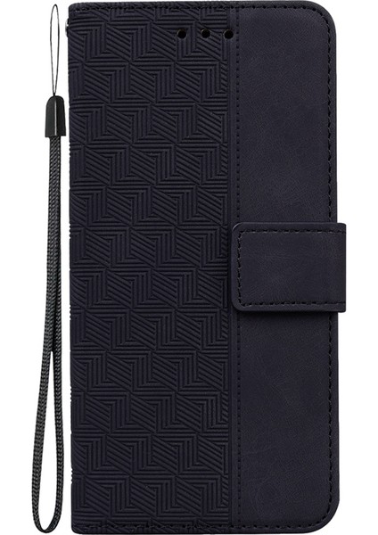 Infinix Hot 50 4g Siyah Için Kabartmalı Pu Kılıf (Yurt Dışından)