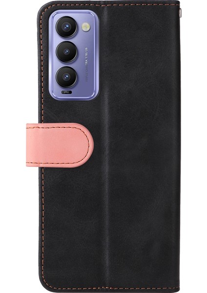 Tecno Camon 18/18 P Pembe Için Pu Deri Kılıf (Yurt Dışından)
