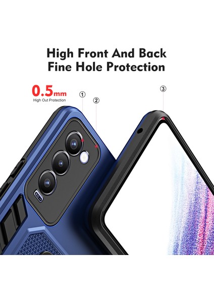 Tecno Camon 18P Mavi Için Zırh Tutucu Telefon Kılıfı (Yurt Dışından) fırsatları