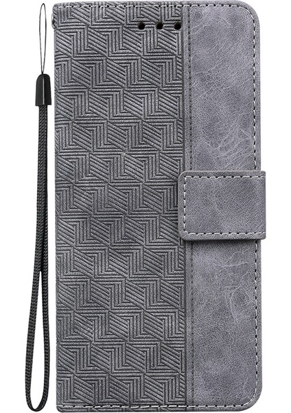 Infinix Hot 50I / Smart 9 Gri Için Kabartmalı Pu Kılıf (Yurt Dışından)