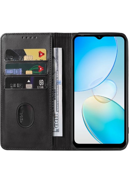 Infinix Hot 12I Siyah Için Deri Kılıf (Yurt Dışından)