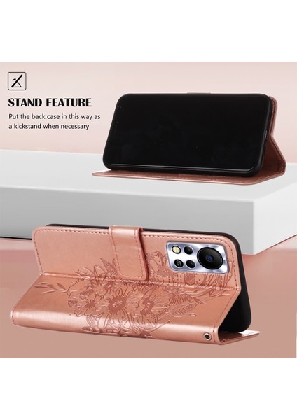 Infinix Hot 11S Nfc Pembe Altın Için Kabartmalı Kılıf (Yurt Dışından)