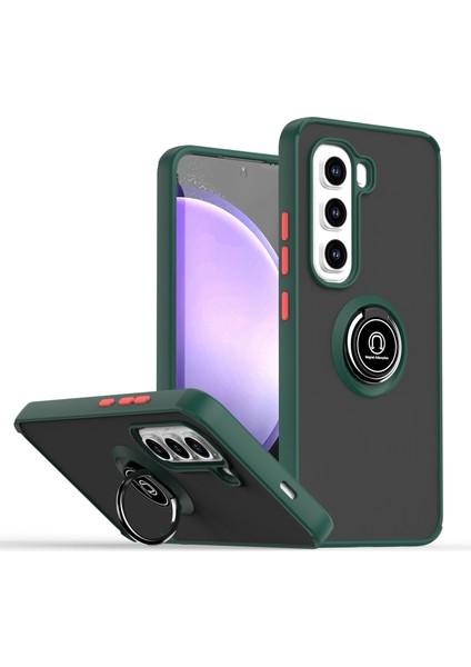 Infinix Hot 50 Pro 4g Koyu Yeşil Için Tpu+Pc Halkalı Telefon Kılıfı (Yurt Dışından)
