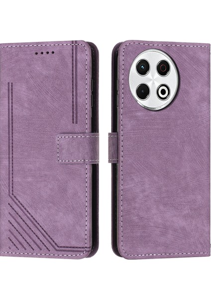 Tecno Spark 30 Pro Mor Için Skin Fe Pu Kılıf (Yurt Dışından)