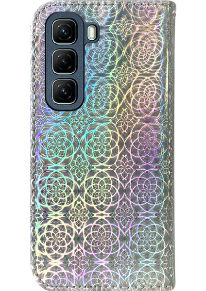 Infinix Hot 50 5g Gümüş Için Renkli Deri Telefon Kılıfı (Yurt Dışından)