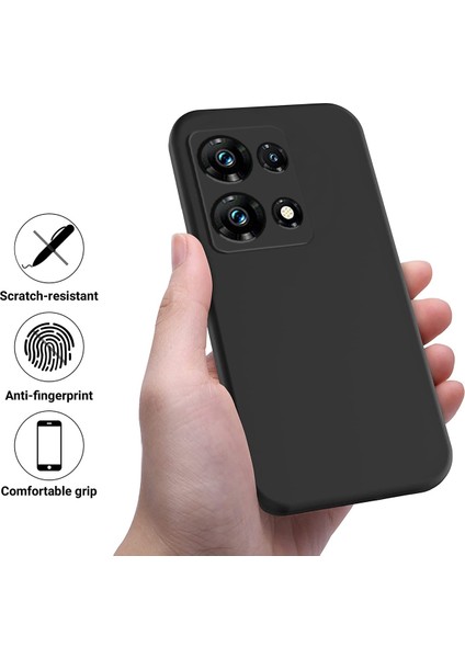 Infinix Note 30 Pro Siyah Için Sıvı Silikon Telefon Kılıfı (Yurt Dışından)