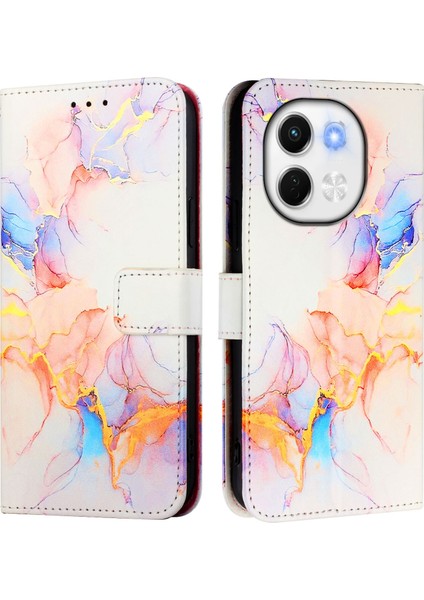 Tecno Spark 30 5g / Pova 6 Neo 5g Galaxy Mermer Beyaz Için Mermer Pu Telefon Kılıfı (Yurt Dışından) fırsatları
