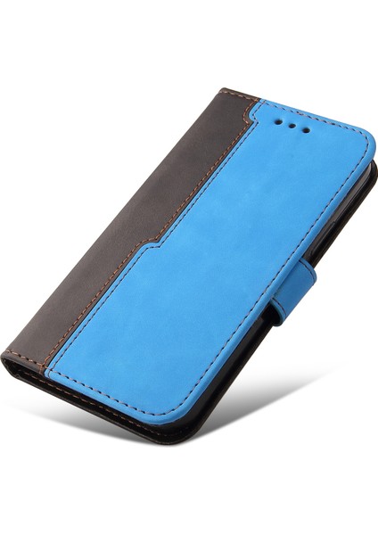 Tecno Camon 18/18 P Mavi Için Pu Deri Kılıf (Yurt Dışından)