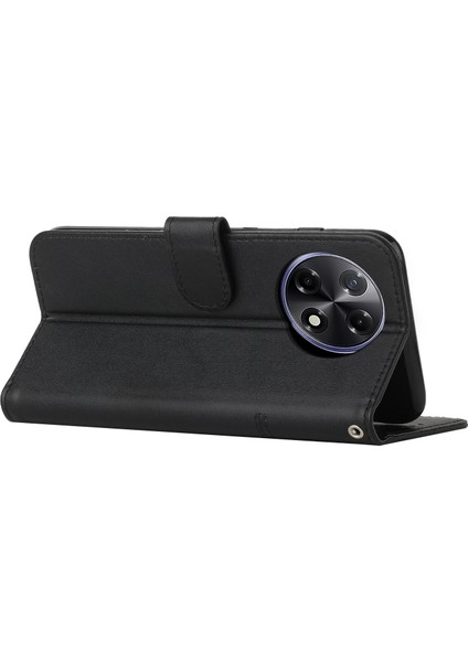 Tecno Camon 30S Siyah Için Buzağı Dokulu Pu Kılıf (Yurt Dışından)