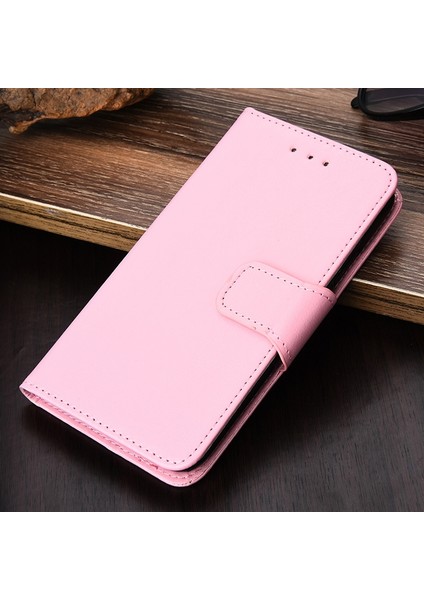 Infinix Hot 8 / Hot 8 / Tecno Camon 12 Pembe Için Deri Kılıf (Yurt Dışından)