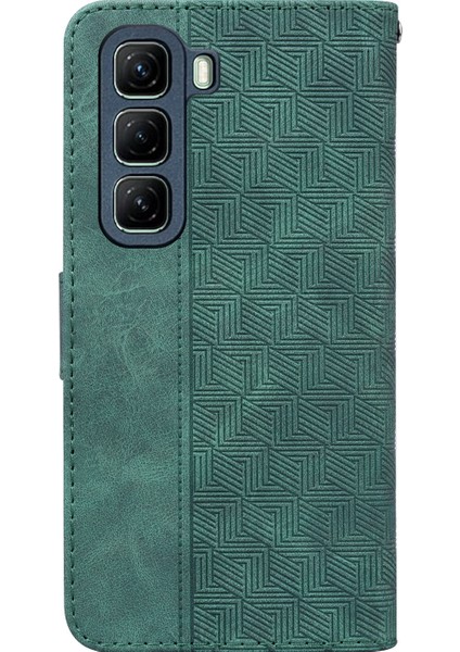 Infinix Hot 50 4g Yeşil Için Kabartmalı Pu Kılıf (Yurt Dışından)