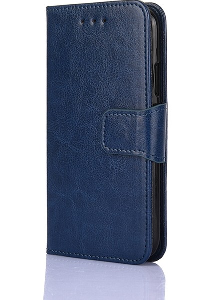 Tecno Camon 17 Kraliyet Mavisi Için Deri Kılıf (Yurt Dışından)