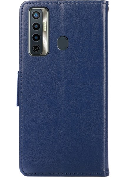 Tecno Camon 17 Kraliyet Mavisi Için Deri Kılıf (Yurt Dışından)