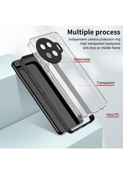Tecno Spark 20 Pro+ Için Tpu + Pc Telefon Kılıfı Siyah (Yurt Dışından)