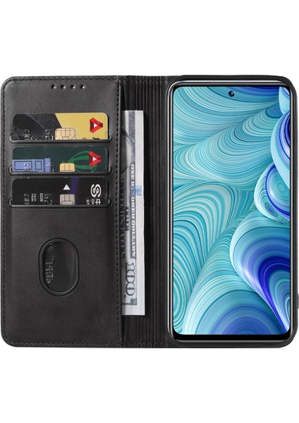 Infinix Hot 11S Nfc Siyah Için Deri Kılıf (Yurt Dışından)