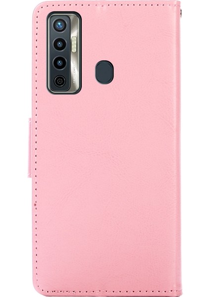 Tecno Camon 17 Pembe Deri Kılıf (Yurt Dışından)