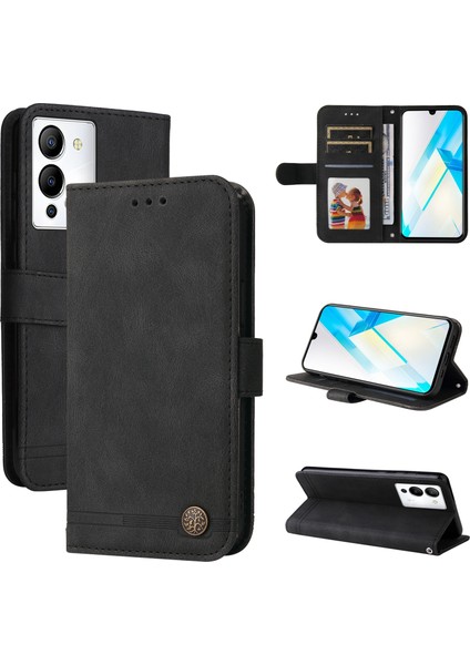 Infinix Note 12 / G96 Siyah Için Skin Fe Deri Kılıf (Yurt Dışından)