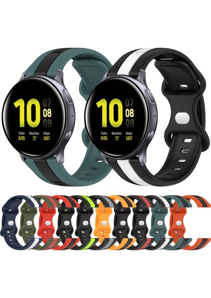 Samsung Galaxy Watch Active 2 40MM Yeşil+Siyah Için Silikon Watch Band (Yurt Dışından) fırsatları