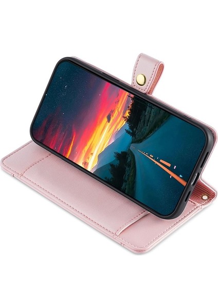 Tecno Camon 30 Pembe Için Çapraz Fermuarlı Cüzdan Kılıf (Yurt Dışından) fırsatları