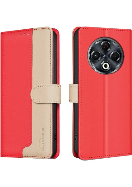 Tecno Spark 30 4g Kırmızı Için Rfıd Deri Kılıf (Yurt Dışından)