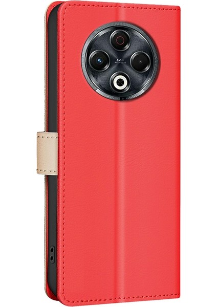 Tecno Spark 30 4g Kırmızı Için Rfıd Deri Kılıf (Yurt Dışından)