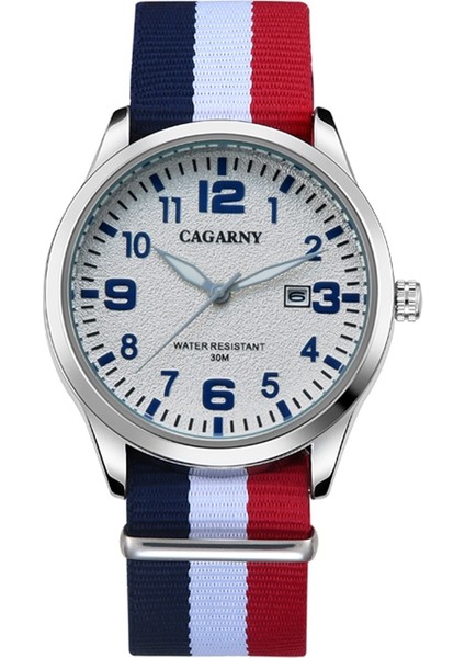 6859 Erkek Naylon Kayış Kuvars Saat (Yurt Dışından)