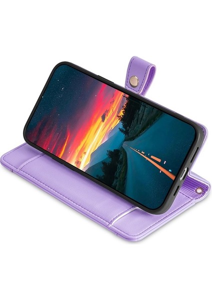 Tecno Camon 30 Mor Için Çapraz Fermuarlı Cüzdan Kılıf (Yurt Dışından) fırsatları