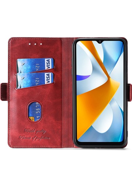 Samsung Galaxy M13 Mor+Gül Kırmızı Pu Kılıf (Yurt Dışından)