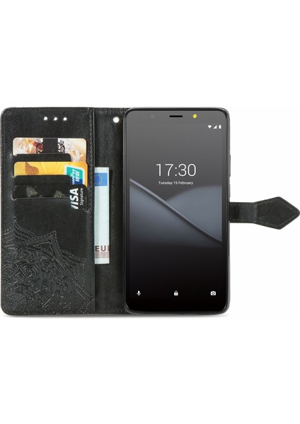 Tecno Pop 3 Siyah Için Mandala Çiçek Kabartmalı Yatay Çevirme Deri Kılıf (Yurt Dışından) modelleri