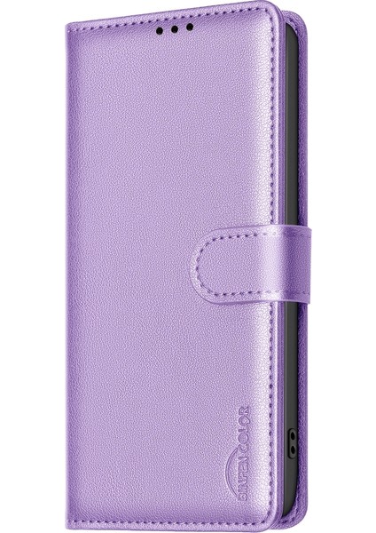 Tecno Spark 30 Pro 4g Mor Için Litchi Pu Kılıf (Yurt Dışından)