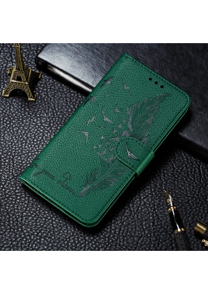 Samsung Galaxy M35 Rose Gold Için Sığır Derisi Dokulu Deri Kılıf (Yurt Dışından)