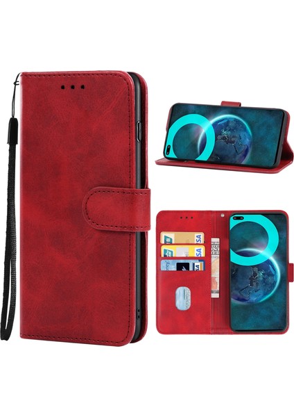 Infinix Zero 8i Kırmızı Deri Telefon Kılıfı (Yurt Dışından)