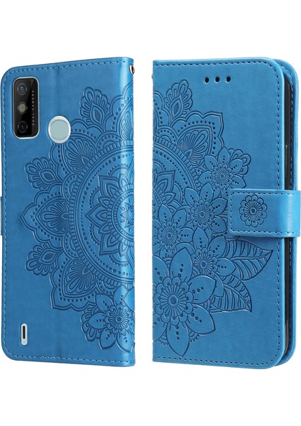 Tecno Spark 6 Go Blue Için Pu Sol ve Sağ Deri Kapak (Yurt Dışından)