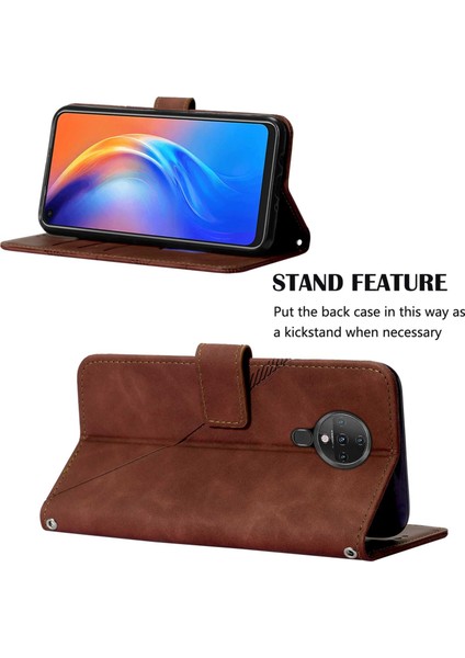 Tecno Spark 6 Kahverengi Için Crossbody Deri Kılıf (Yurt Dışından)