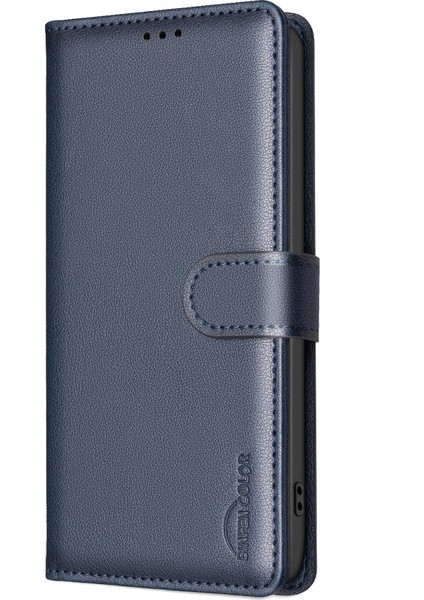 Tecno Spark 30 Pro 4g Mavi Için Litchi Pu Kılıf (Yurt Dışından)
