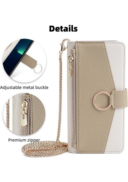 Tecno Camon 30 Premier 5g Beyaz Için Crossbody Deri Telefon Kılıfı (Yurt Dışından)