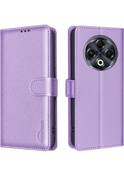 Tecno Spark 30 4g Mor Için Litchi Pu Kılıf (Yurt Dışından)