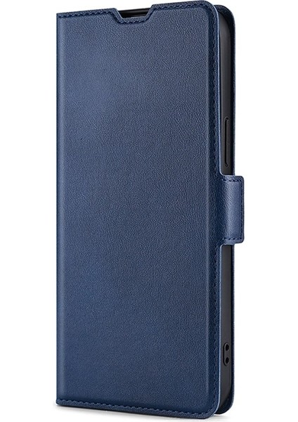 Infinix Note 40 5g Mavi Için Yan Tokalı Deri Kılıf (Yurt Dışından)