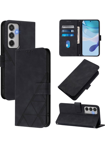 Samsung Galaxy M35 Siyah Için Crossbody Deri Kılıf (Yurt Dışından)