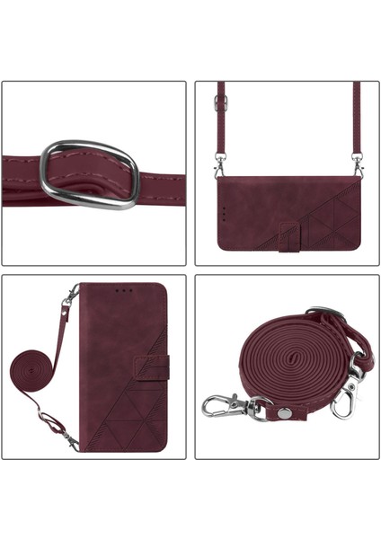 Samsung Galaxy M35 Siyah Için Crossbody Deri Kılıf (Yurt Dışından)