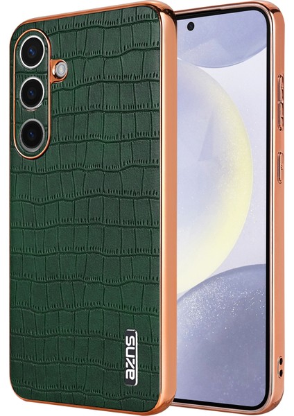 Samsung Galaxy S25 5g Beyaz Için Azns Timsah Dokulu Kılıf (Yurt Dışından)