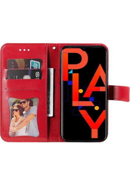 Infinix Hot 10 Play Kırmızı Için Pu Kılıf (Yurt Dışından)