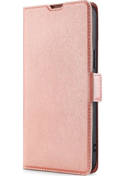 Infinix Smart 7 Hd Rose Gold Için Yan Tokalı Deri Kılıf (Yurt Dışından)