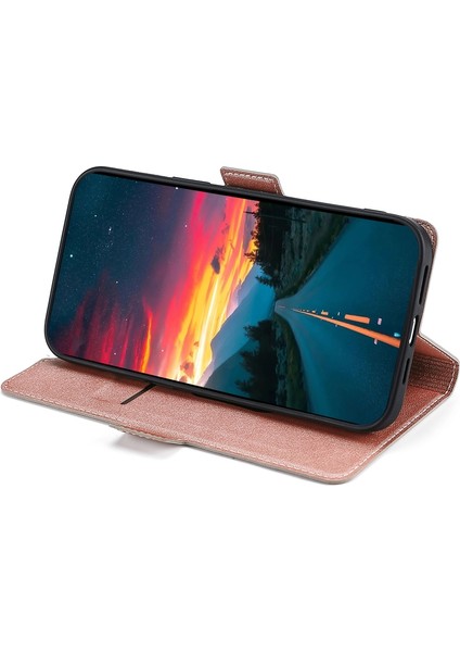 Infinix Smart 7 Hd Rose Gold Için Yan Tokalı Deri Kılıf (Yurt Dışından)