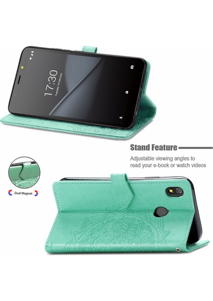 Tecno Pop 3 Yeşil Için Mandala Çiçek Kabartmalı Yatay Çevirme Deri Kılıf (Yurt Dışından) fırsatları